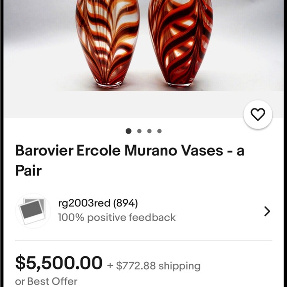 Beautiful rare Murano Vase - Picture 2 of 5